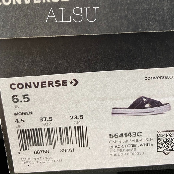 🌸Sale🌸 NEW Converse One Star Sandal Suede Slip Black Egret Women's 564143C - Picture 9 of 9